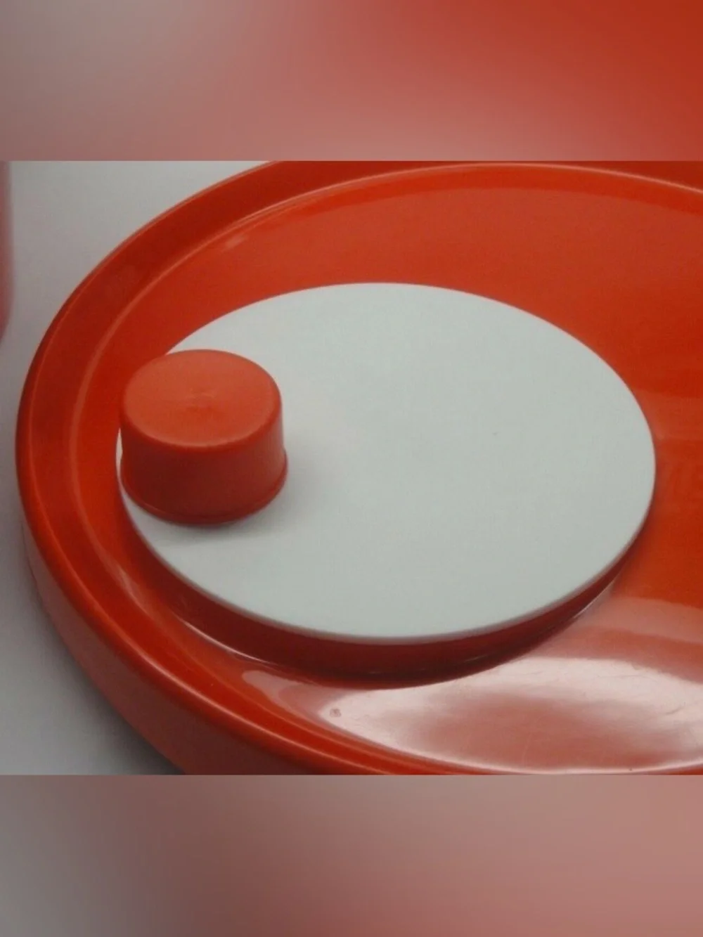 Retro Vintage Per Alimenti Italian Salad Spinner Red and White WORKS